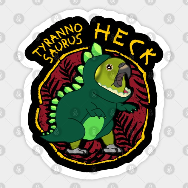 tyrannosaurus HECK yellow naped amazon parrot Sticker by FandomizedRose